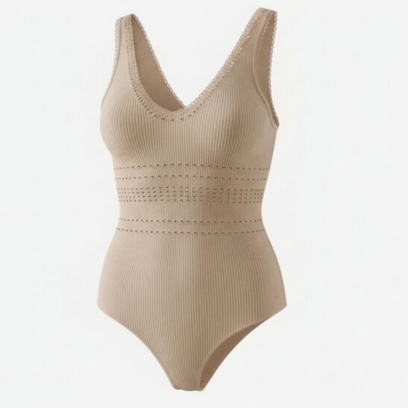 Zara Tops - Zara Women's Pink Ribbed Bodysuit